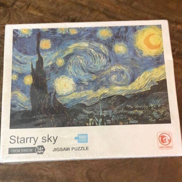 Starry Sky 1000-Piece Jigsaw Puzzle | Starry Night Puzzle 1000 | Van Gogh Puzzle - Picture 1 of 7